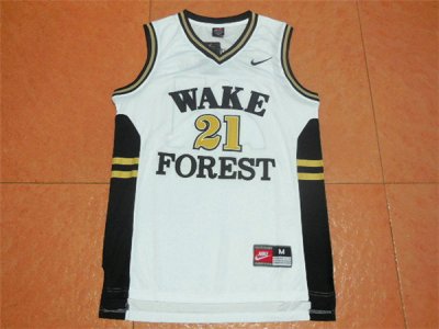 Maillot De Basket NCAA Wake Forest University Tim Duncan 23 Blanc